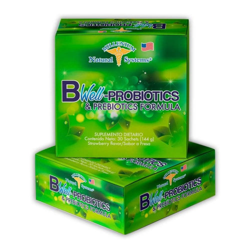 B Well probióticos y prebióticos en polvo x 30 sachets