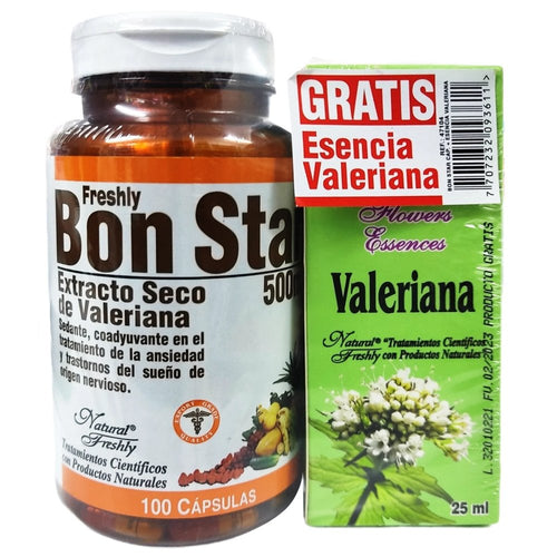 Bon Star x 100 caps + Gratis Esencia Floral Valeriana x 25 ml