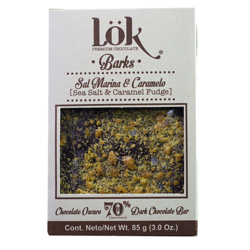 Chocolate 70% sal marina y caramelo x 85 gr