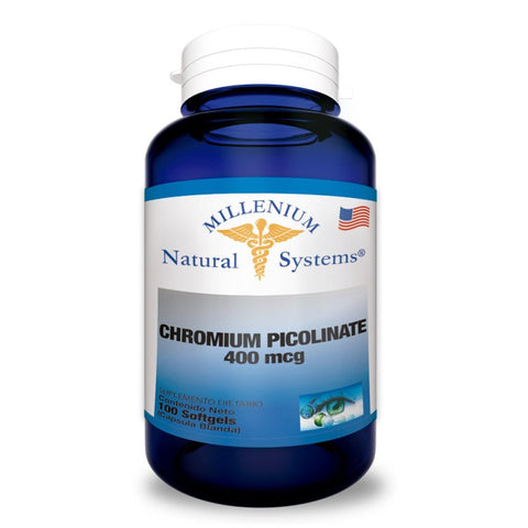 Chromium Picolinate 400 mcg x 100 softgels - Artemisa Productos Naturales