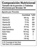 Complejo B x 100 tabletas con Vitaminas B1, B2, B6, B12 y C - Artemisa Productos Naturales