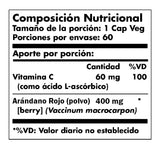 Cranberry con vitamina C x 60 cápsulas vegetarianas - Artemisa Productos Naturales