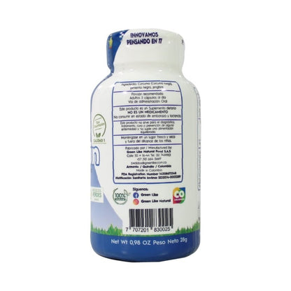 Cúrcuma Kurcumin x 100 cápsulas - Artemisa Productos Naturales
