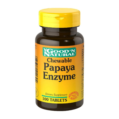 Enzimas de Papaya con Calcio y Magnesio x 100 cápsulas masticables vegetarianas
