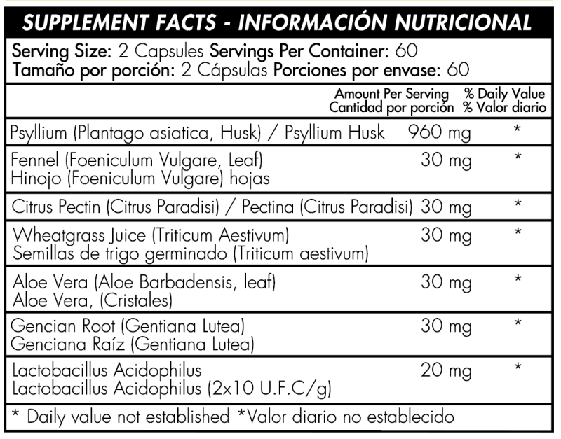 Fibaxil con hierbas y probióticos x 120 cápsulas - Artemisa Productos Naturales