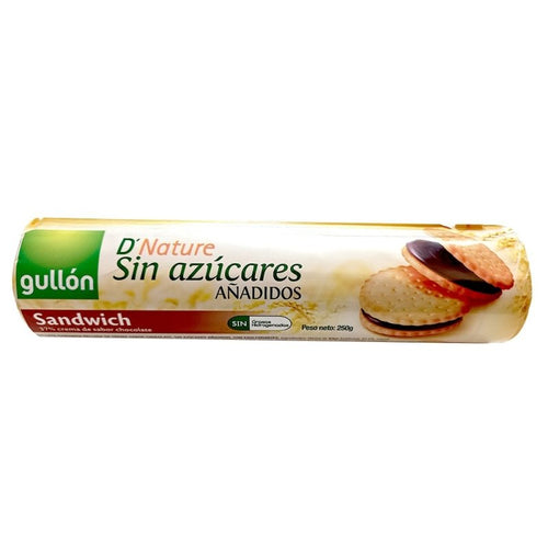 Galleta sándwich sabor chocolate sin azúcares x 250 gr.