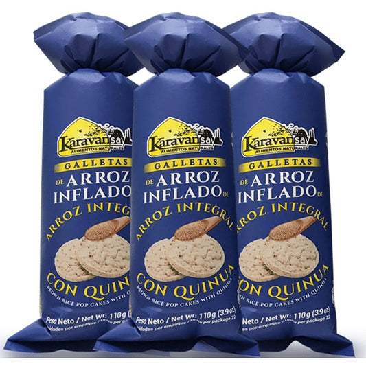 Galletas de arroz integral con quinua x 110 gr - 3 paquetes - Artemisa Productos Naturales