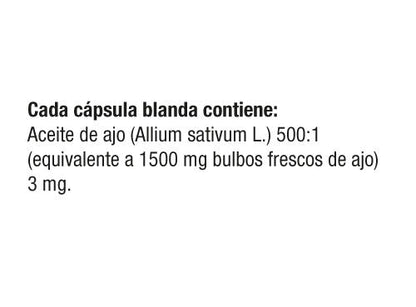 Garlic x 100 softgels - Artemisa Productos Naturales