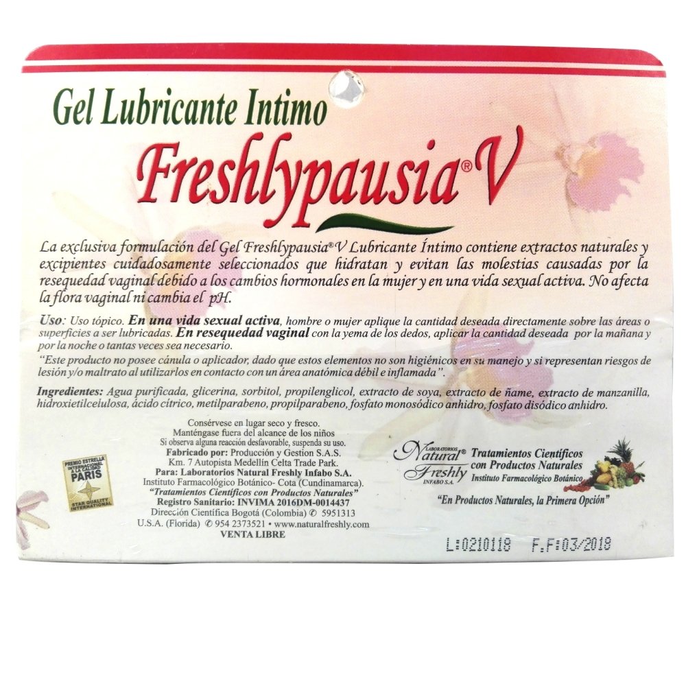 Gel Lubricante Freshlypausia x 30 gr - Artemisa Productos Naturales