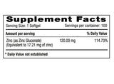 Gluconato de Zinc x 100 softgels 120 mg por cápsula - Artemisa Productos Naturales