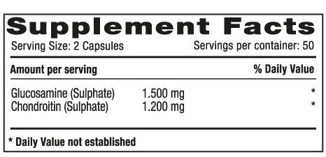 Glucosamina + Condroitina x 100 cápsulas - Artemisa Productos Naturales