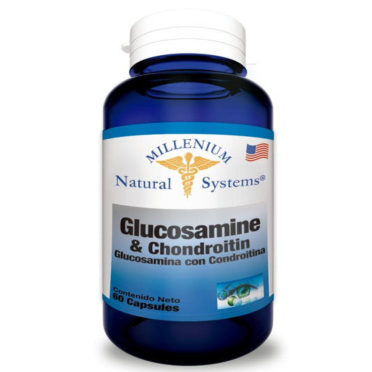 Glucosamina & Condroitina x 60 cápsulas. Glucosamina 500 mg + Condroitina 400 mg - Artemisa Productos Naturales