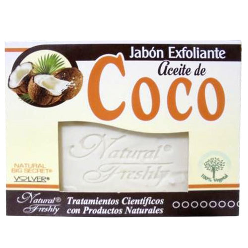 Jabón en barra exfoliante aceite de coco x 90 gr