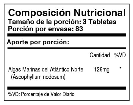 Kelp x 250 tabletas - Artemisa Productos Naturales