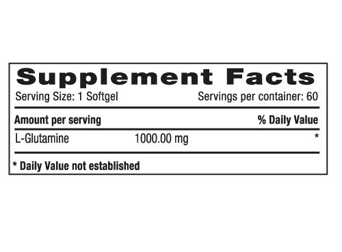 L-Glutamina 1000 mg x 60 softgels - Artemisa Productos Naturales