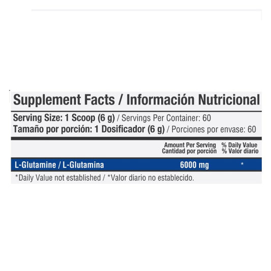 L Glutamine 6000 mg 360 gr polvo - Artemisa Productos Naturales