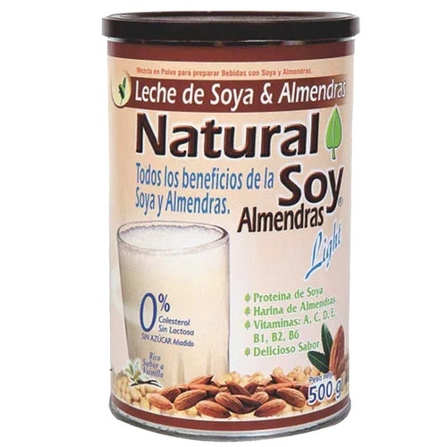 Leche de soya y almendras Natural Soy  x 500 gr