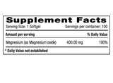 Magnesium 400 mg x 100 softgels - Artemisa Productos Naturales