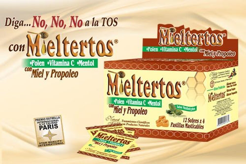 Mieltertos pastillas masticables caja x 12 sobres