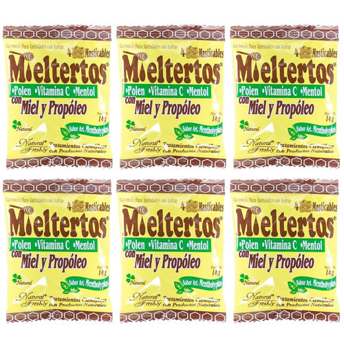 Mieltertos sobre x 4 pastillas masticables