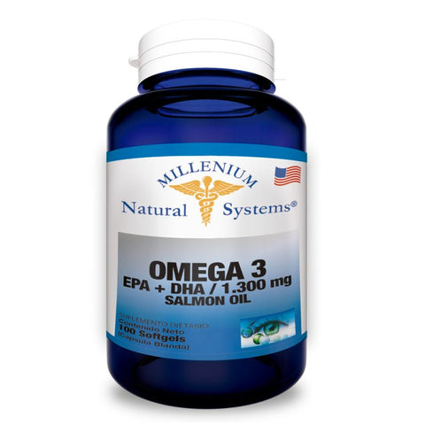 Omega 3 1300 mg EPA & DHA x 100 softgels - Artemisa Productos Naturales