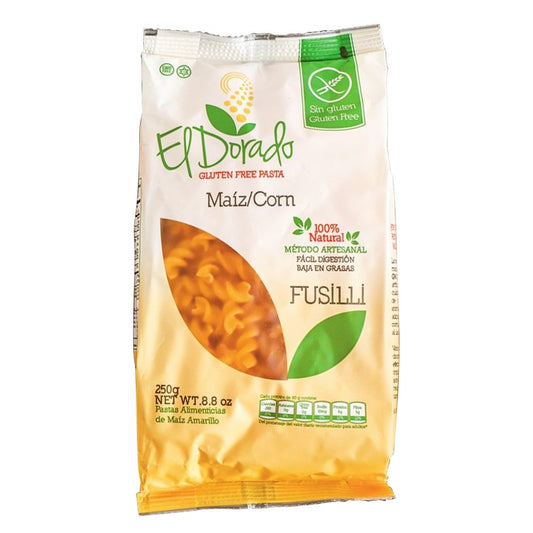 Pasta de maíz fusili libre de gluten x 250 gr - Artemisa Productos Naturales