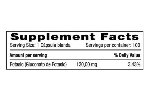 Potassium 120 mg x 100 softgels - Artemisa Productos Naturales