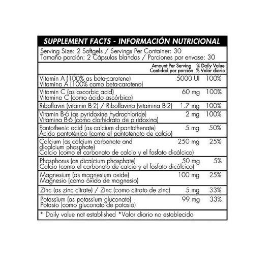 Potassium x 99 mg with vitamins and minerals x 60 softgels - Artemisa Productos Naturales