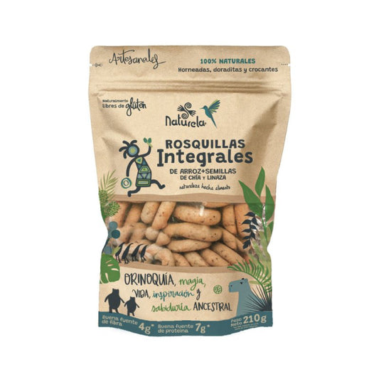 Rosquillas integrales de arroz y chía x 210 gr - Artemisa Productos Naturales