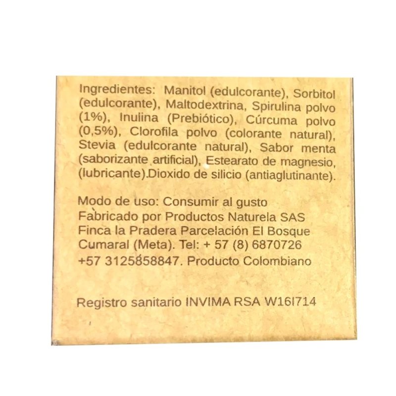 Spirumenta – Menta sin azúcar x 18 gr - Artemisa Productos Naturales