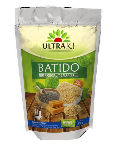 Batido ultraki endulzado con panela x 500 gr