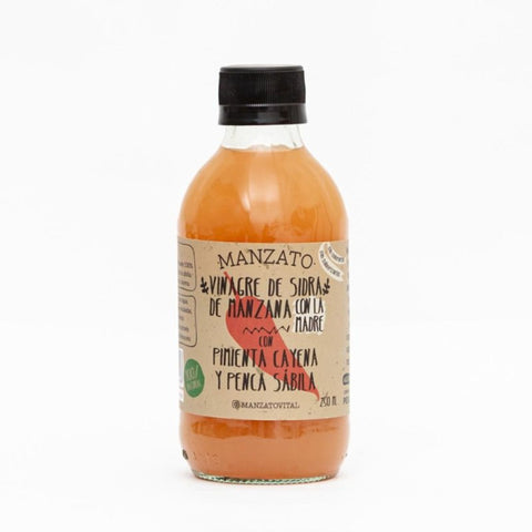 Vinagre de sidra de Manzana con pimienta cayena y penca sábila x 250 ml - Artemisa Productos Naturales