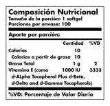 Vitamin E 1000 x 100 softgels - Artemisa Productos Naturales