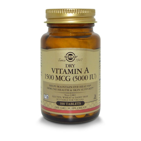 Vitamina A 5000 IU x 100 tabletas - Artemisa Productos Naturales