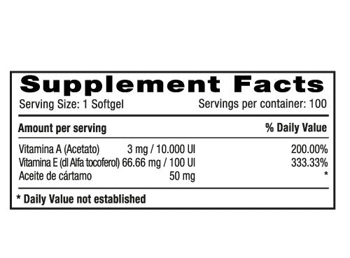 Vitamina A Plus Vitamina E x 100 softgels - Artemisa Productos Naturales