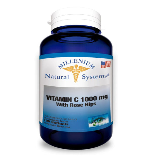 Vitamina C 1000 mg with Rose Hips x 100 softgels - Artemisa Productos Naturales