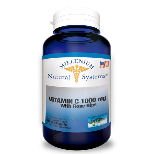 Vitamina C 1000 mg With Rose Hips x 60 softgels