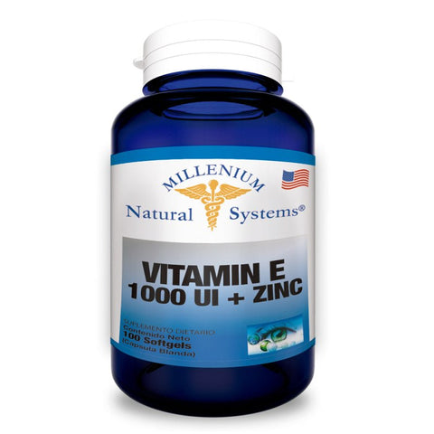 Vitamina E 1000 I.U.+ zinc x 100 softgels - Artemisa Productos Naturales