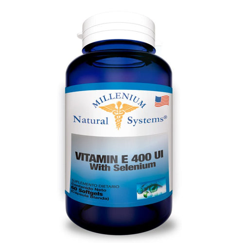 Vitamina E 400 IU con Selenio x 60 cápsulas