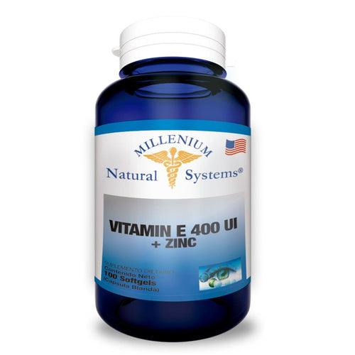 Vitamina E 400 IU + Zinc x 100 softgels
